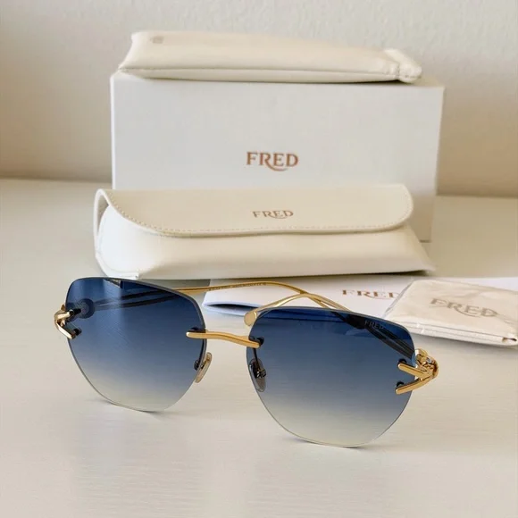 New! Fred Blue Gradient Sunglasses, FG40058U 30W, Authentic - Picture 4 of 14